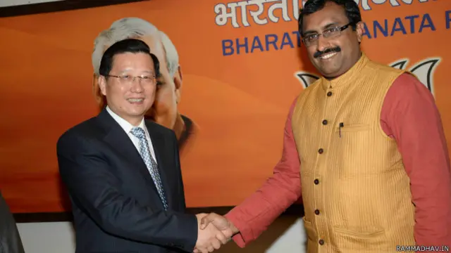 Ram Madhav With Mr. Qiang Wei,Member of the Central Committee of Communist Party of China