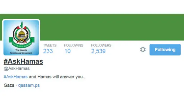 صورة لحساب للحركة خُصص للإجابة على الأسئلة عبر الهاشتاغ. 