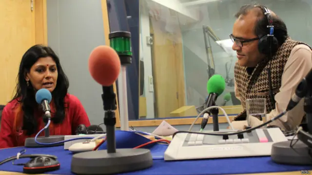 नंदिता दास, इक़बाल अहमद, बीबीसी स्टूडियो में