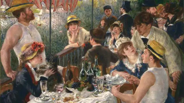 印象派大師雷諾阿著名畫作《船上的午宴》