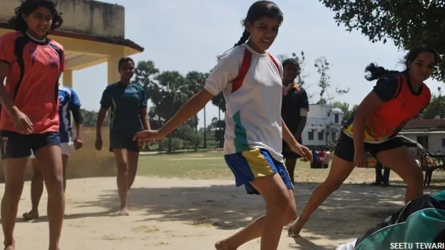 बिहार के बेगूसराय के बीहट में कबड्डी का खेल