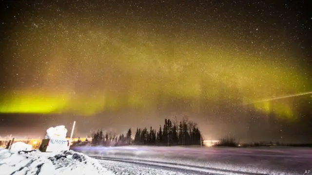 aurora boreal en Alaska