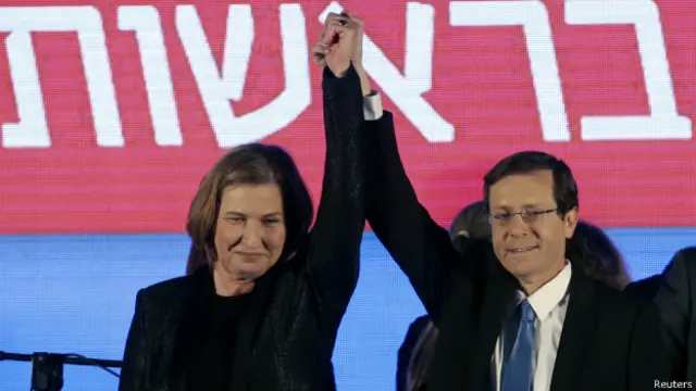 Tzipi Livni e Isaac Herzog