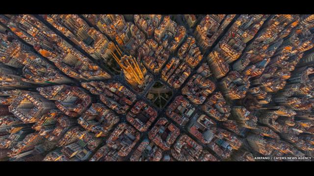 La Sagrada Familia, Barcelona. AirPano, a través de Caters News Agency.