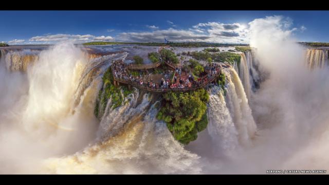 Cascada de Iguazú, Argentina. AirPano, a través de Caters News Agency. 