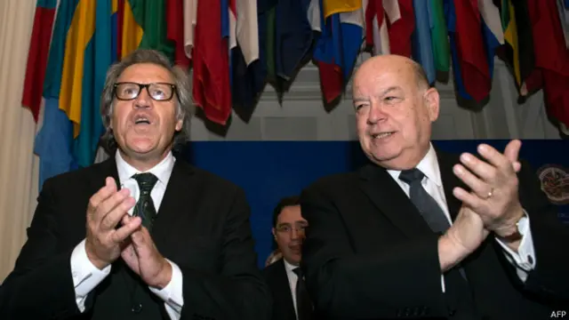 Luis Almagro y José Miguel Insulza