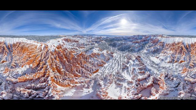 El Parque Nacional del Cañón Bryce, en Utah, Estados Unidos. AirPano, a través de Caters News Agency.  