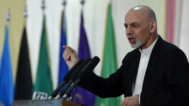 محمد اشرف غنی رئیس جمهوری افغانستان از سخنرانان اصلی بود