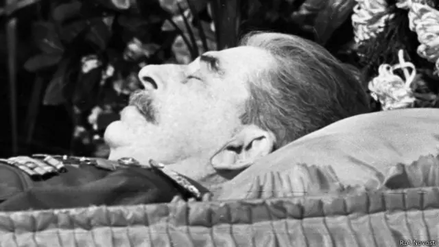Иосиф Сталин в гробу (март 1953 г.)