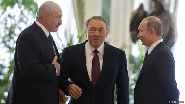 Лукашенко, Назарбаев и Путин