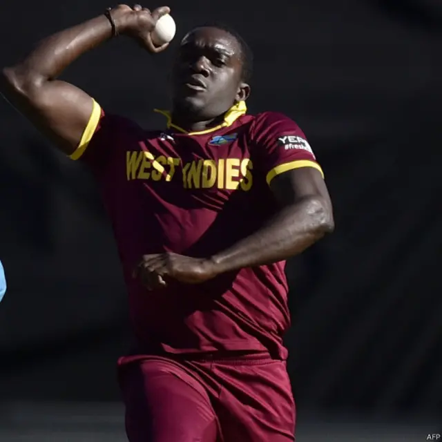 ویسٹ انڈیز کی جانب سے جیروم ٹیلر نے تین کھلاڑیوں کو آؤٹ کیا۔