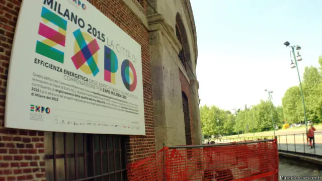 Obra da Expo em Milão | Foto: Marcelo Crescenti