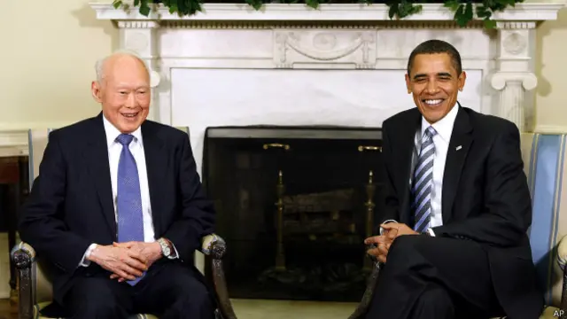 李光耀与奥巴马