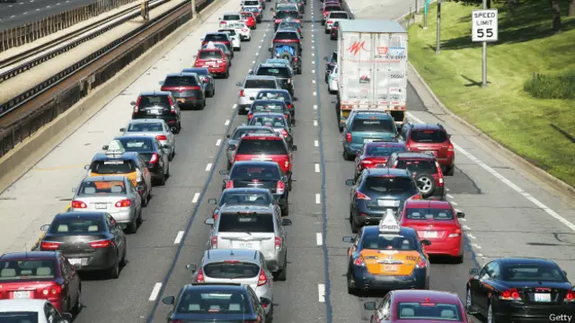 Un atasco en el tráfico