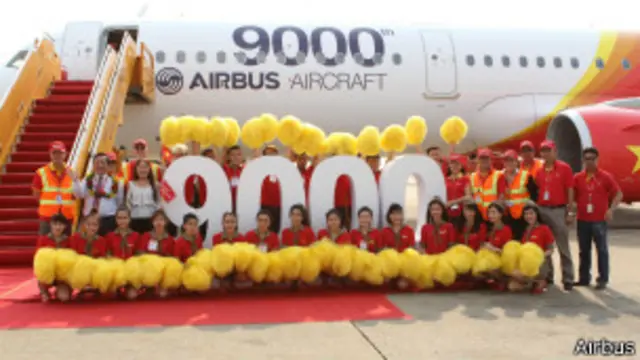 El 20 de marzo Airbus celebró la entrega de su aeronave número 9.000: un A321 de la familia A320.