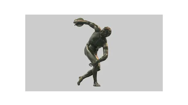 Discobulus aslinya dibuat dengan perunggu oleh empu Yunani, Myron, pada abad kelima SM, kini sudah lenyap (Kredit foto: Rotatebot/Wikipedia).