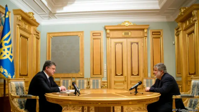 Президент Петр Порошенко и губернатор Днепропетровской области Игорь Коломойский