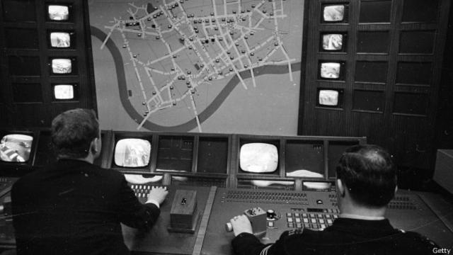 Sistema de control de tráfico en Reino Unido en 1968