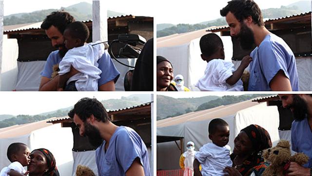 Em um dos casos mais emocionantes que presenciou, Roberto entrega à avó garotinho que, contra todas as expectativas, venceu o ebola