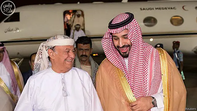 د سعودي عربستان دفاع وزیر محمد بن سلمان او د سعودي د پاچا زوی د یمني ولسمشر هرکلی وکړ