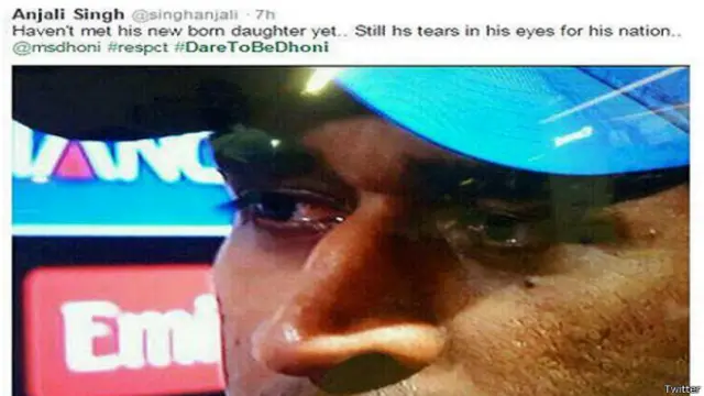 हैशटैग #डेयरटूबीधोनी के साथ एक ट्वीट