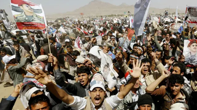 حامیان احمدعلی صالح حمله ائتلاف به یمن را محکوم کرده‌اند