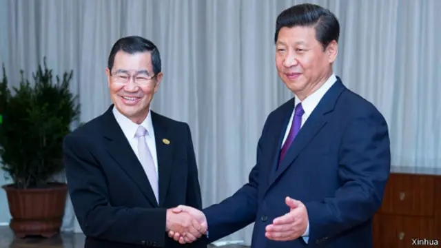 台湾代表团表示，萧万长在与习近平会面时表达了参与亚投行的意愿。（资料图片）