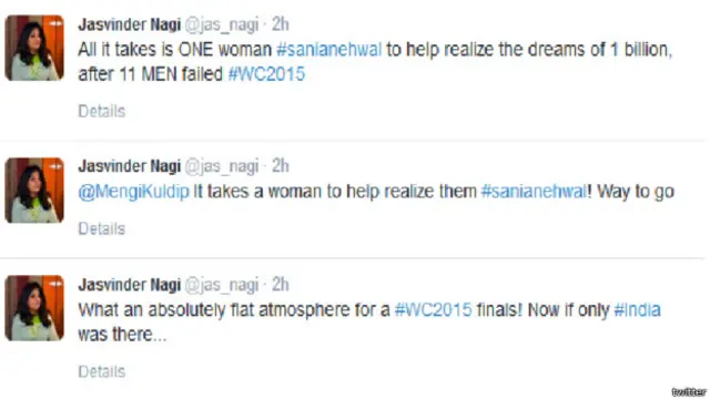 साइना पर ट्वीट