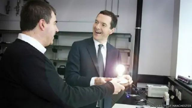 أشاد وزير المالية جورج أوزبورن بتكنولوجيا الغرافين مشددا على أهميتها في المنافسة الاقتصادية مع الصين وكوريا الجنوبية