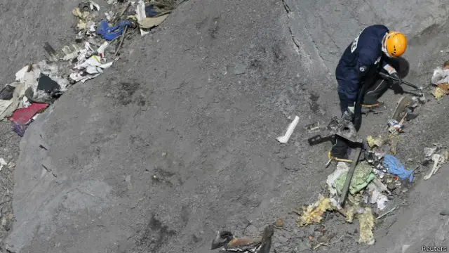 Sitio donde se estrelló la nave de Germanwings