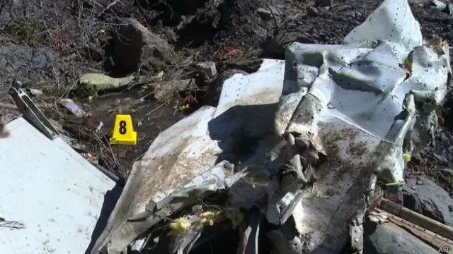 Avión destruido de Germanwings
