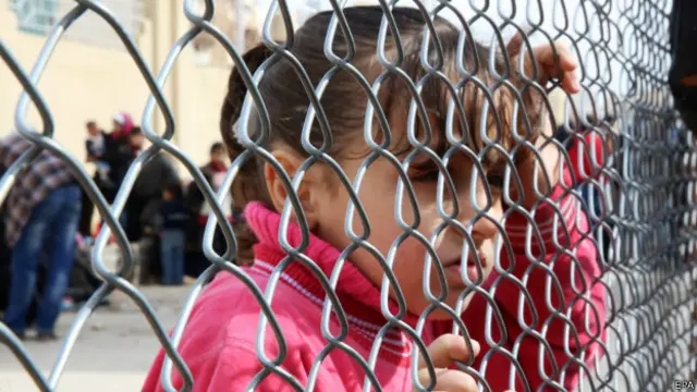 Niña siria refugiada