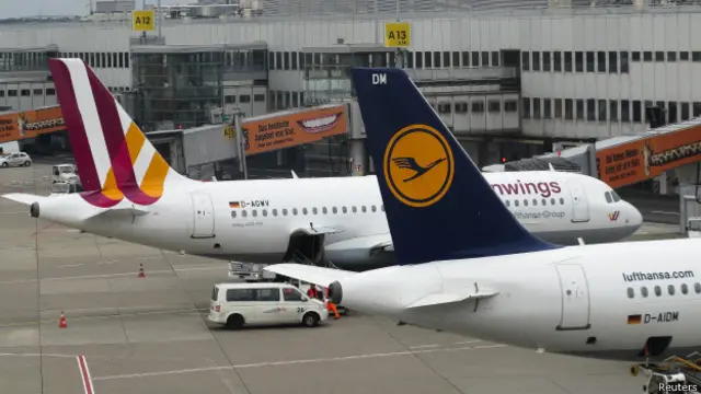 Самолеты Lufthansa и Germanwings