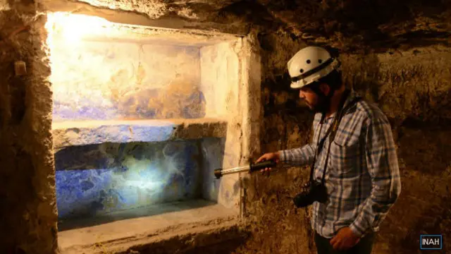 Aldea prehispánica cubierta de lava en Ciudad de México. Foto: INAH