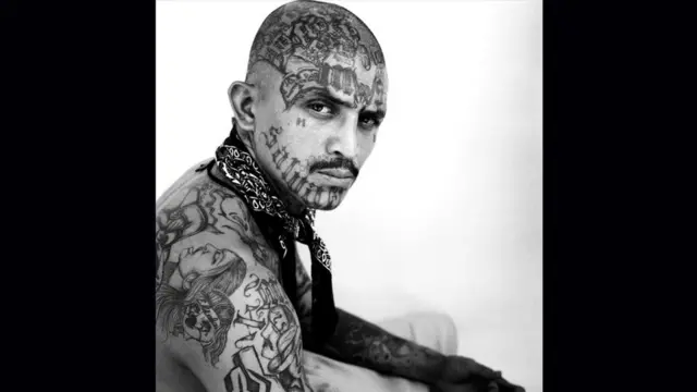 El Gangster de Iberia (Mara Salvatrucha), San Salvador, 2008. Ảnh: Christian Poveda/Agence VU