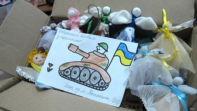 Подарки солдатам от детей Конотопа