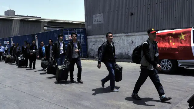 كان بين الأجانب صينيون