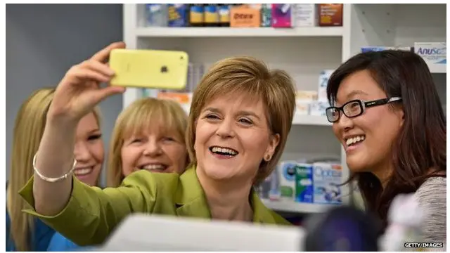 蘇格蘭民族黨（SNP）領導人斯特金辯論後在愛丁堡