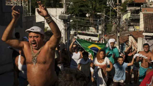 Protesta en Complexo do Alemao