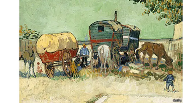 کاروان کولیها – یکی از تابلوهای معروف «ونسان ون گوگ»، نقاش هلندی (1890-1853)