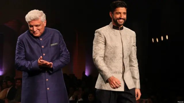 जावेद अख़्तर और फ़रहान अख़्तर