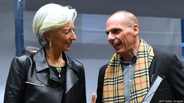 Кристин Лагард и Янис Варуфакис