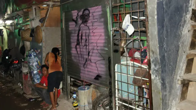 Bengkel milik Ferry, salah satu dari empat yang terluka. 