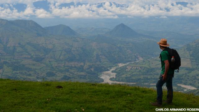 Vista del cañon del río Cauca en Colombia