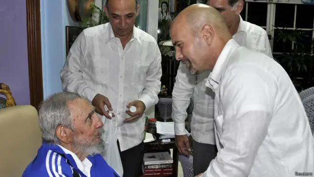Fidel Castro y Gerardo Hernández