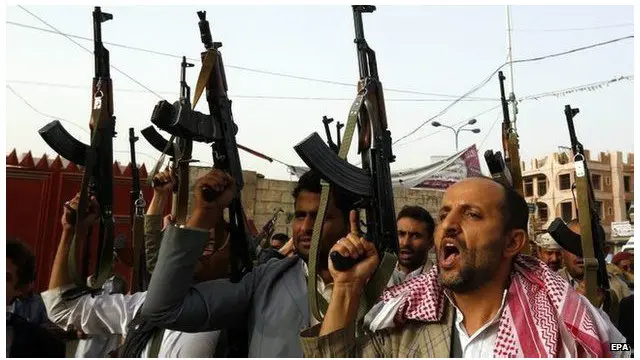 حوثی باغیوں نے اعلان کیا ہے کہ جمعرات کو لوگ اقوام متحدہ کی اس قرارداد کے خلاف مظاہرے کریں