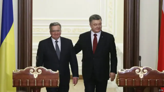 В день ухвалення "декомунізаційних законів" в Раді виступив польський президент Коморовський