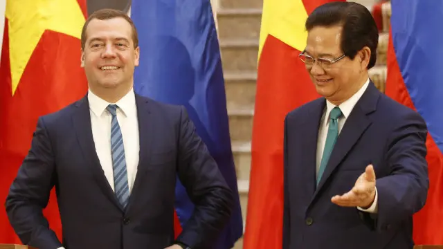 Thủ tướng hai nước tỏ ra thân thiết