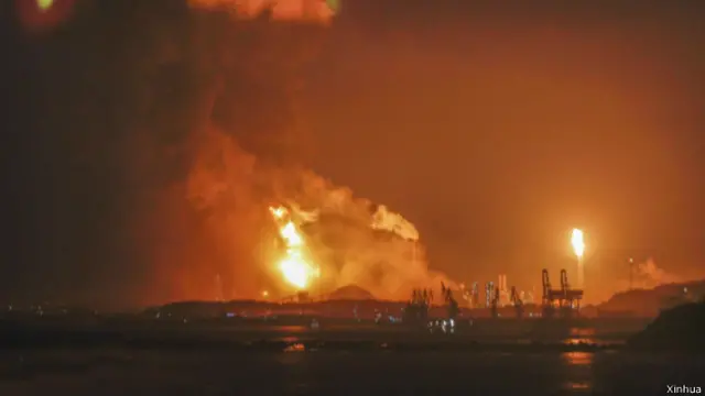  起火的漳州PX厂