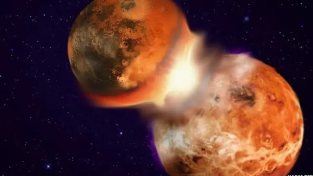 科学家相信月球是在其他天体撞击地球之后形成的。